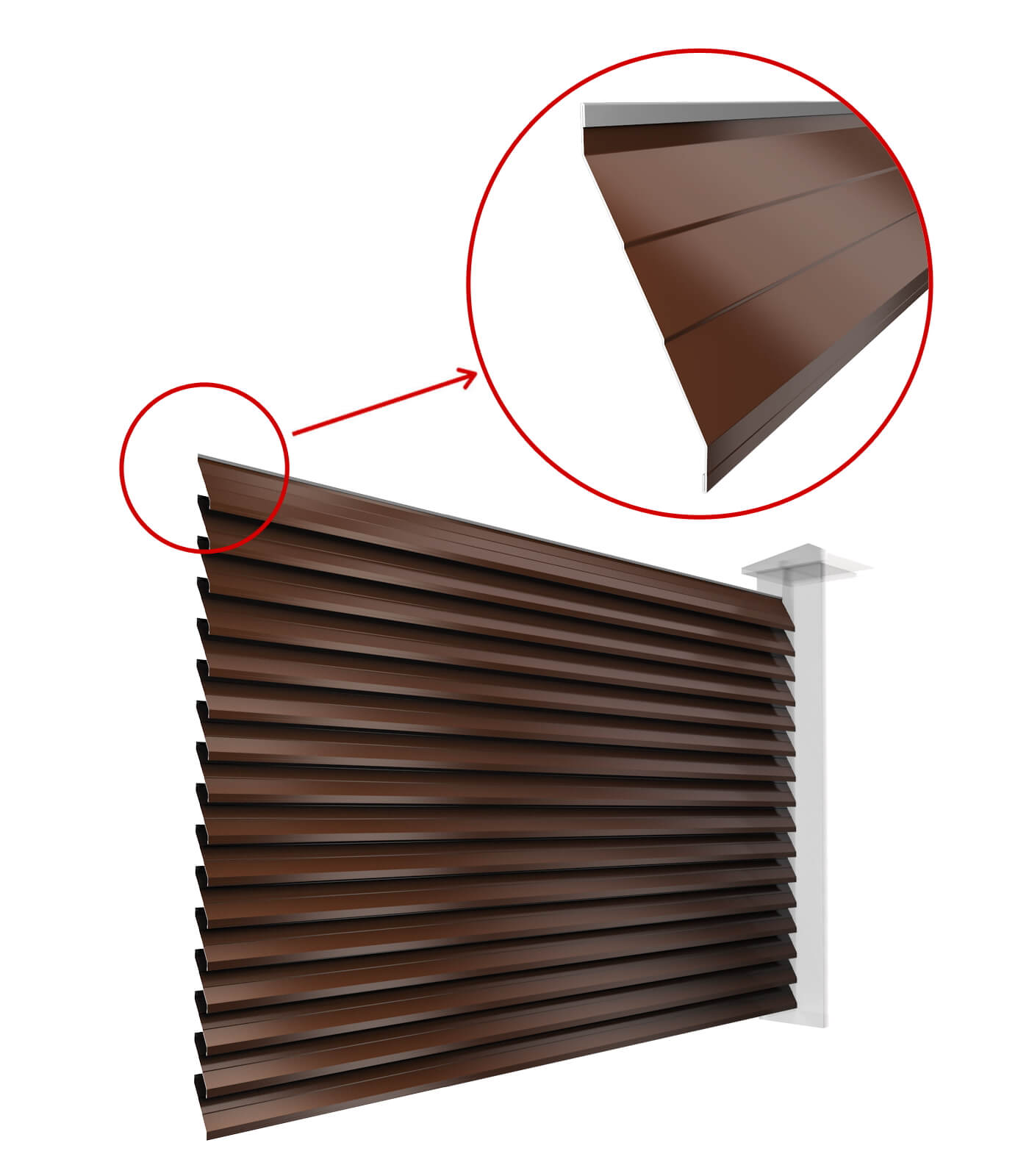 Ламели Жалюзи ЭКО-Z-US усиленные для забора-жалюзи в Атырау