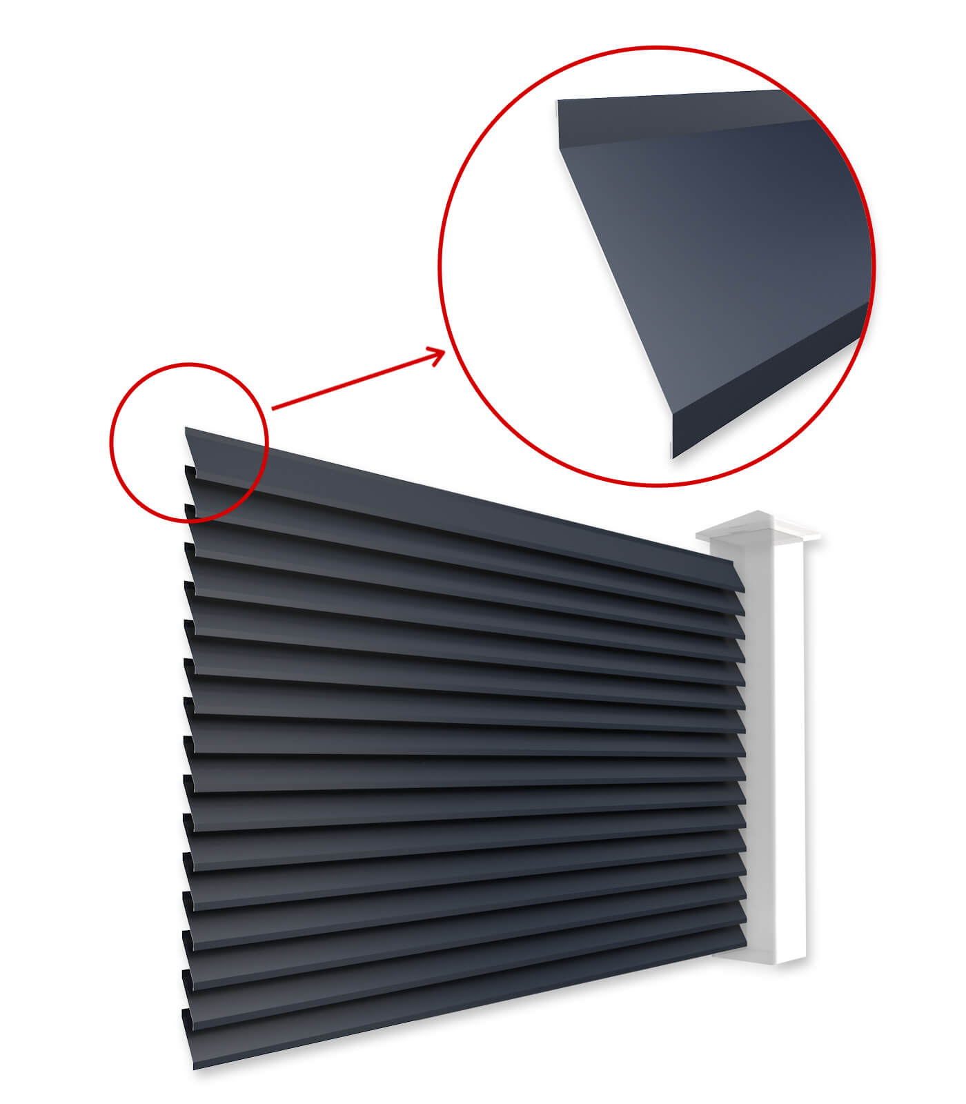 Ламели Жалюзи ЭКО-Z для забора-жалюзи в Атырау