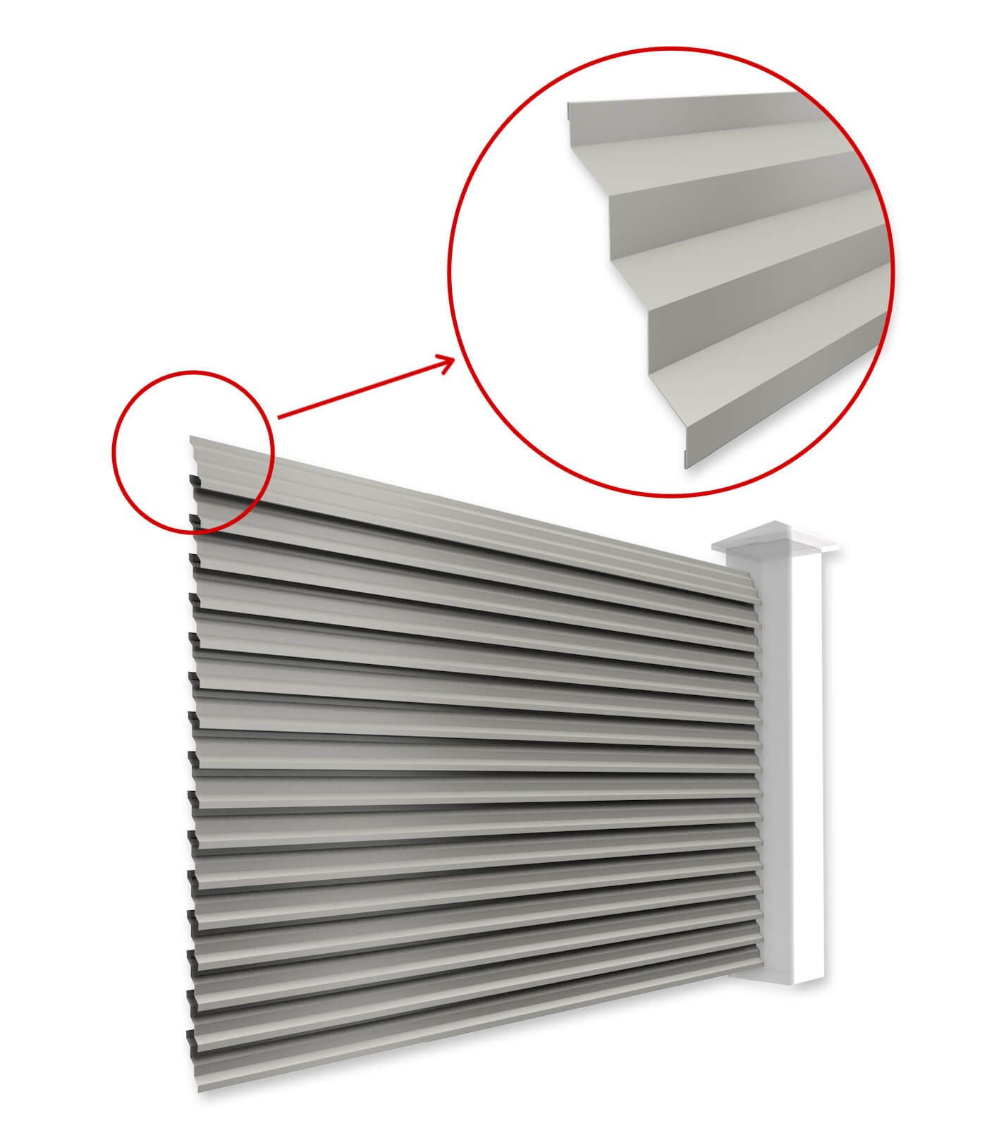 Ламели Елочка для забора-жалюзи в Атырау