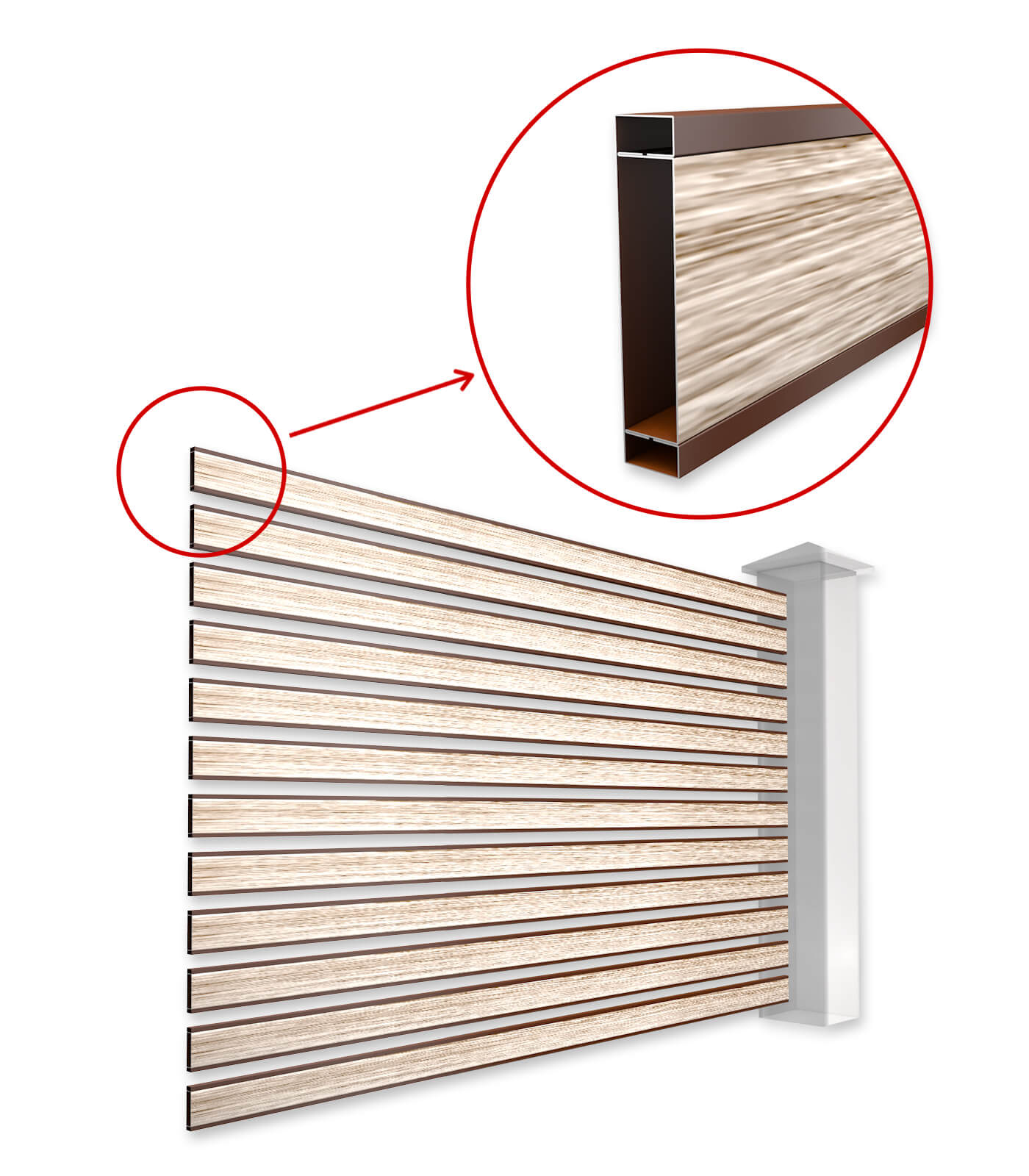 Ламели металлопланкен для забора-ранчо в Атырау