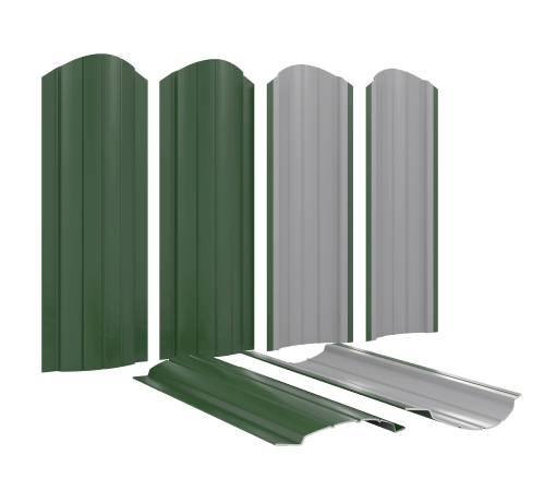 Металлоштакетник для забора Полукруглый Стандарт в Атырау