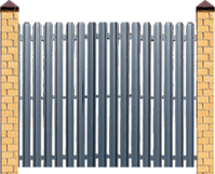 Забор из штакетника в один ряд